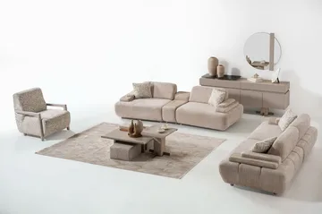 Bonavista 3-seters sofa Bouclé - Beige - Møbler - Sofaer - Sofa 3 seter