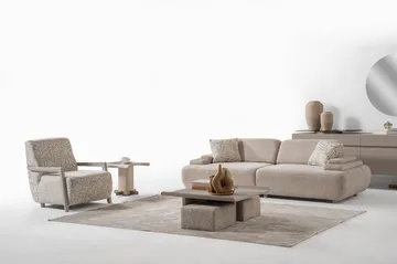 Bonavista 3-seters sofa Bouclé - Beige - Møbler - Sofaer - Sofa 3 seter