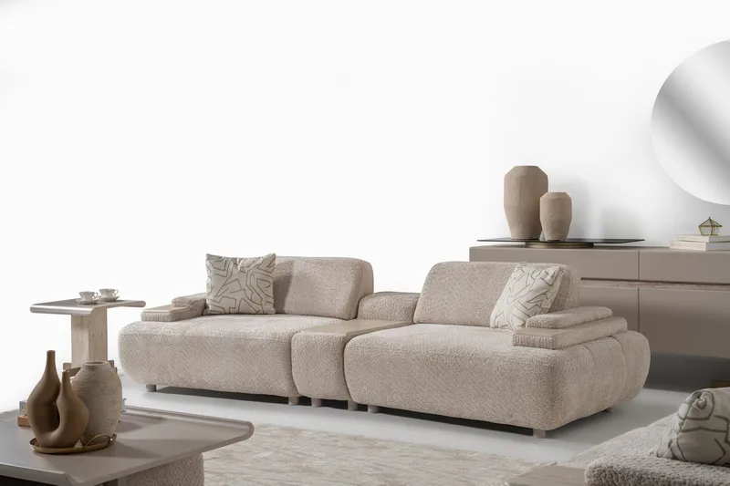 Bonavista 4-seters sofa Bouclé - Beige - Møbler - Sofaer - 4 seter sofa
