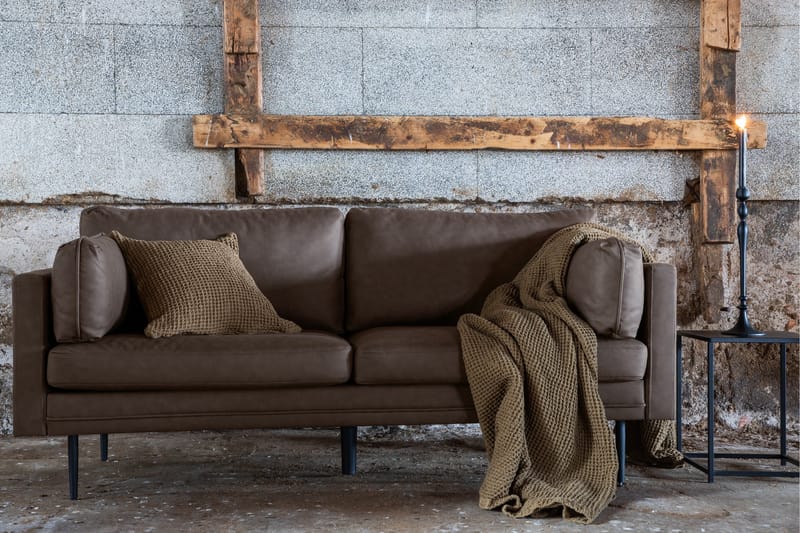 Boom 2-seters Sofa - Brun - Møbler - Sofaer - Skinnsofaer