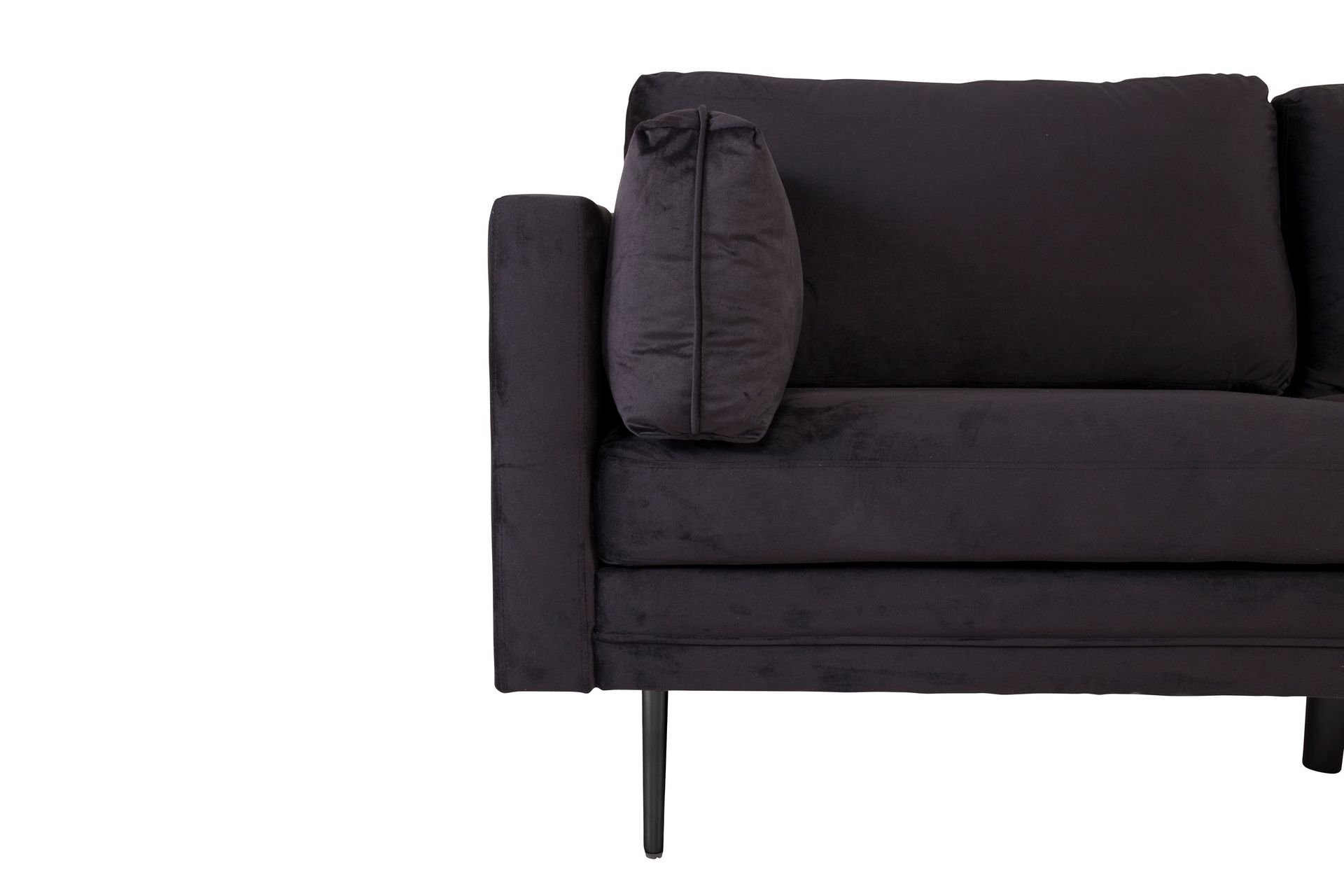 Boom 3-seters Sofa - Svart - Møbler - Sofaer - Fløyel sofaer
