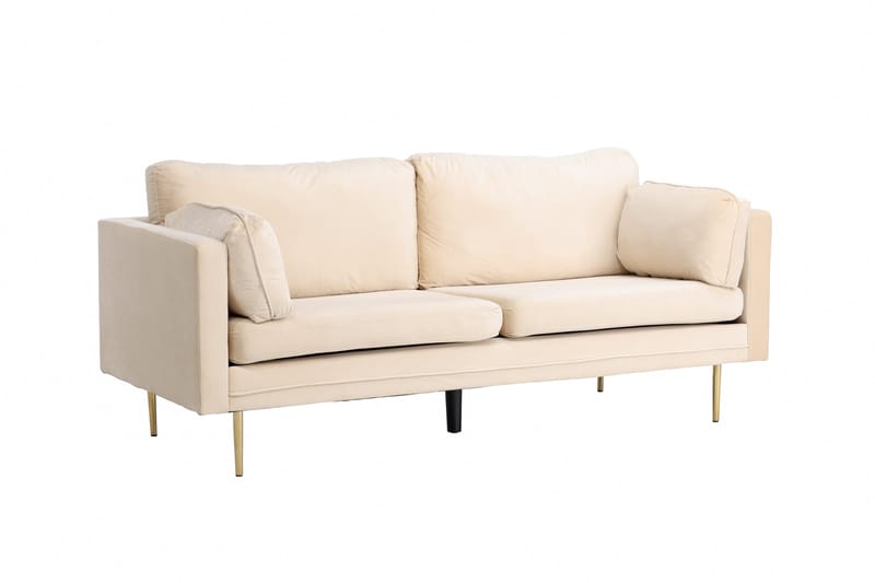 Boom Fløyelssofa 3-seter - Beige - Møbler - Sofaer - Fløyel sofaer
