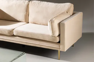 Boom Fløyelssofa 3-seter - Beige - Møbler - Sofaer - Fløyel sofaer
