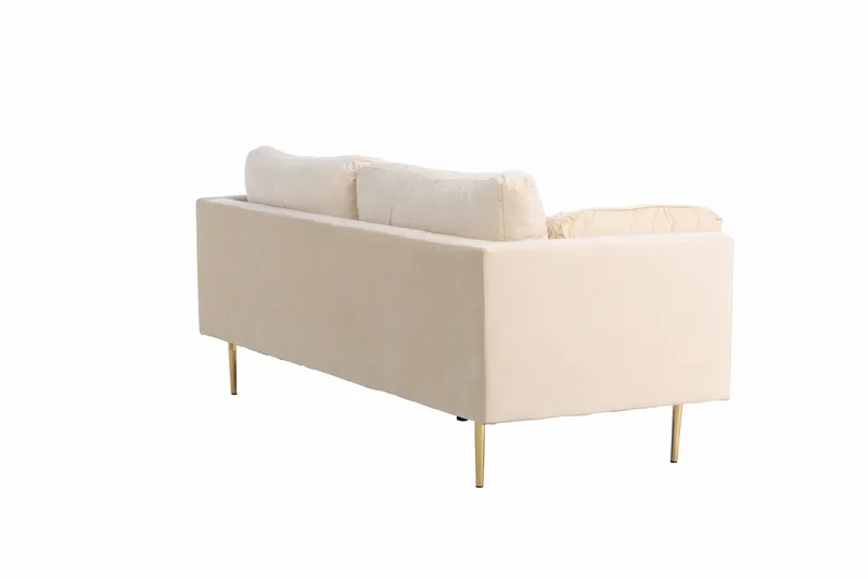 Boom Fløyelssofa 3-seter - Beige - Møbler - Sofaer - Fløyel sofaer