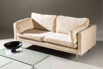 Boom Fløyelssofa 3-seter - Beige - Møbler - Sofaer - Fløyel sofaer