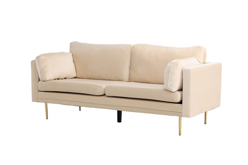 Boom Fløyelssofa 3-seter - Beige - Møbler - Sofaer - Fløyel sofaer