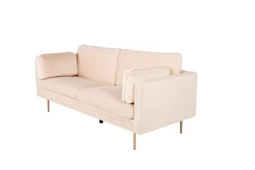 Boom Fløyelssofa 3-seter - Beige - Møbler - Sofaer - Fløyel sofaer