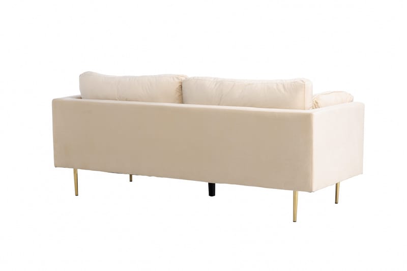 Boom Fløyelssofa 3-seter - Beige - Møbler - Sofaer - Fløyel sofaer