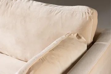 Boom Fløyelssofa 3-seter - Beige - Møbler - Sofaer - Fløyel sofaer