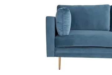 Boom Fløyelssofa 3-seter - Blå - Møbler - Sofaer - Fløyel sofaer