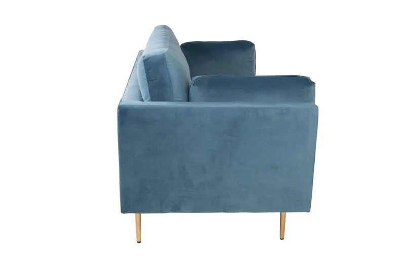 Boom Fløyelssofa 3-seter - Blå - Møbler - Sofaer - Fløyel sofaer