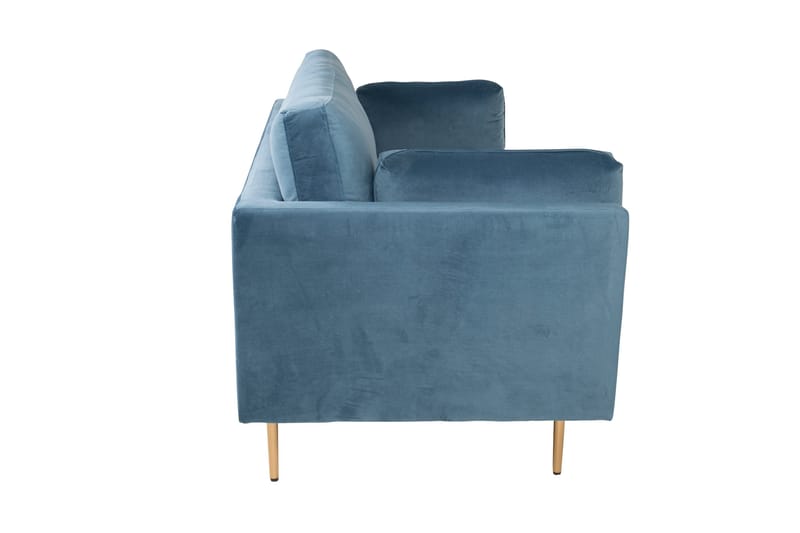 Boom Fløyelssofa 3-seter - Blå - Møbler - Sofaer - Fløyel sofaer