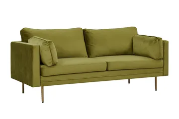 Boom Fløyelssofa 3-seter - Grønn - Møbler - Sofaer - Fløyel sofaer