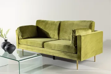 Boom Fløyelssofa 3-seter - Grønn - Møbler - Sofaer - Fløyel sofaer