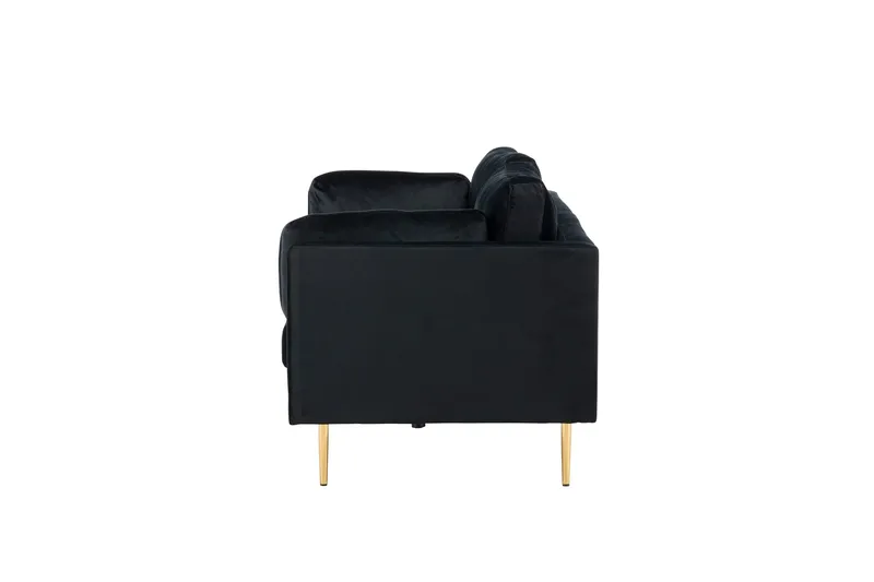 Boom Fløyelssofa 3-seter - Svart - Møbler - Sofaer - Fløyel sofaer