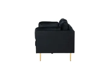Boom Fløyelssofa 3-seter - Svart - Møbler - Sofaer - Fløyel sofaer