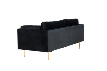 Boom Fløyelssofa 3-seter - Svart - Møbler - Sofaer - Fløyel sofaer