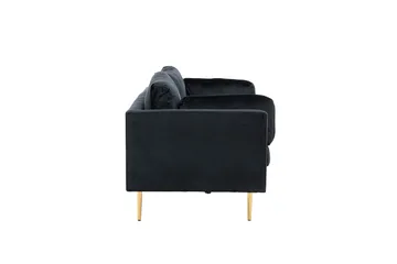 Boom Fløyelssofa 3-seter - Svart - Møbler - Sofaer - Fløyel sofaer