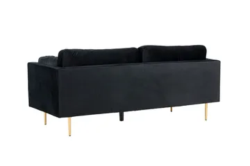 Boom Fløyelssofa 3-seter - Svart - Møbler - Sofaer - Fløyel sofaer
