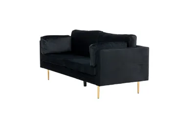 Boom Fløyelssofa 3-seter - Svart - Møbler - Sofaer - Fløyel sofaer