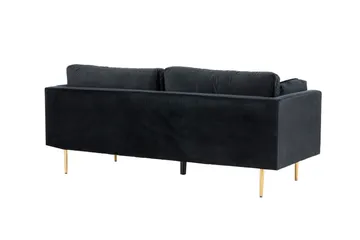 Boom Fløyelssofa 3-seter - Svart - Møbler - Sofaer - Fløyel sofaer