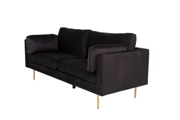 Boom Fløyelssofa 3-seter - Svart - Møbler - Sofaer - Fløyel sofaer
