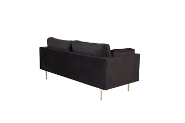 Boom Fløyelssofa 3-seter - Svart - Møbler - Sofaer - Fløyel sofaer