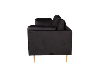 Boom Fløyelssofa 3-seter - Svart - Møbler - Sofaer - Fløyel sofaer