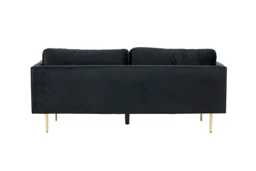 Boom Fløyelssofa 3-seter - Svart - Møbler - Sofaer - Fløyel sofaer