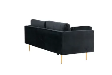 Boom Fløyelssofa 3-seter - Svart - Møbler - Sofaer - Fløyel sofaer