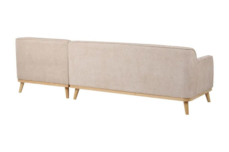 Bree Hjørnesofa 3-seter - Beige/Lyst tre - Møbler - Sofaer - Sovesofaer