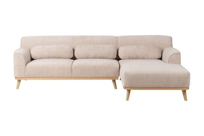 Bree Hjørnesofa 3-seter - Beige/Lyst tre - Møbler - Sofaer - Sovesofaer
