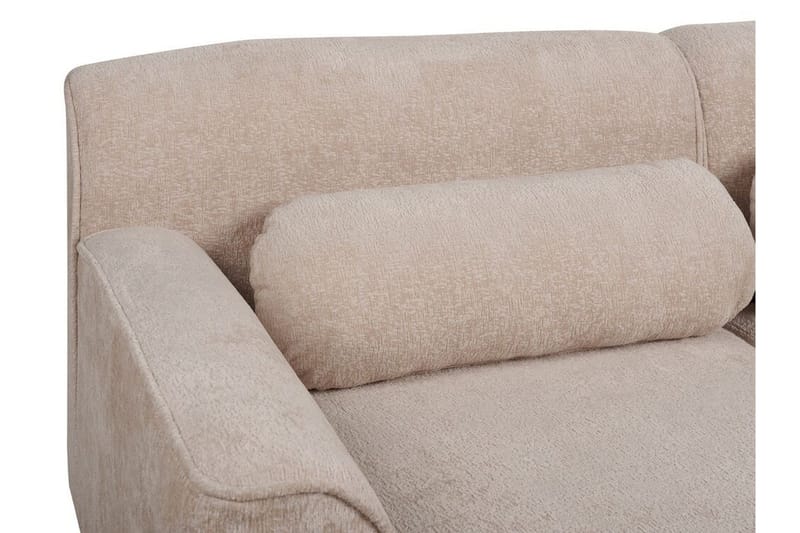 Bree Hjørnesofa 3-seter - Beige/Lyst tre - Møbler - Sofaer - Sovesofaer
