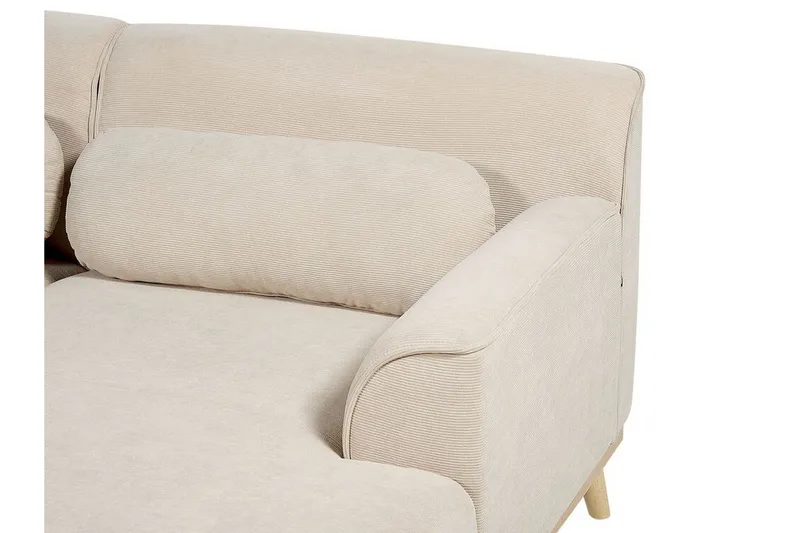Bree Hjørnesofa 3-seter - Beige/Lyst tre - Møbler - Sofaer - Sovesofaer