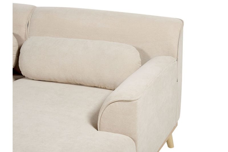 Bree Hjørnesofa 3-seter - Beige/Lyst tre - Møbler - Sofaer - Sovesofaer