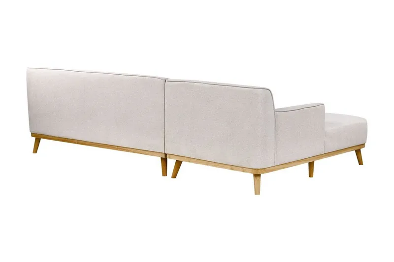 Bree Hjørnesofa 3-seter - Grå/Lyst tre - Møbler - Sofaer - Sovesofaer