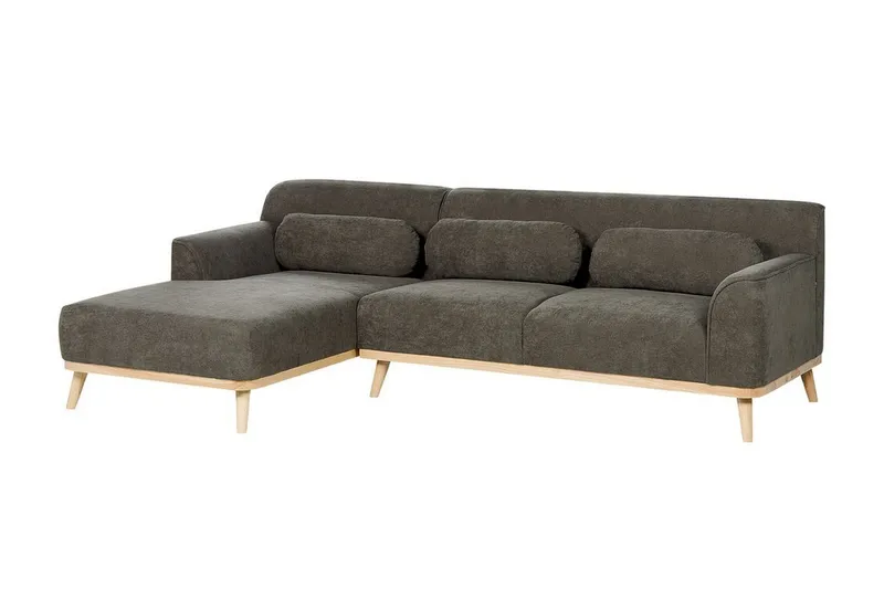 Bree Hjørnesofa 3-seter - Grønn/Lyst tre - Møbler - Sofaer - Sovesofaer