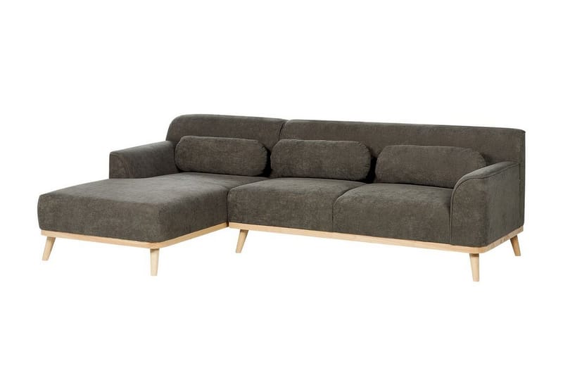 Bree Hjørnesofa 3-seter - Grønn/Lyst tre - Møbler - Sofaer - Sovesofaer