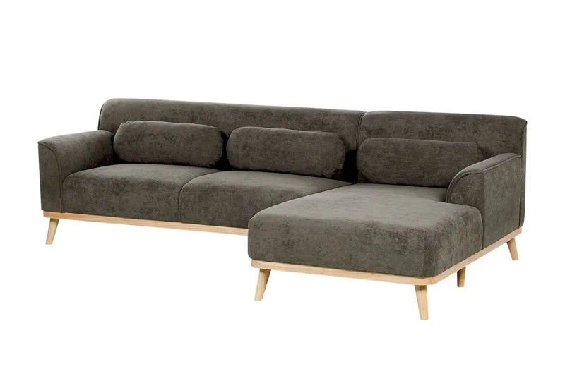 Bree Hjørnesofa 3-seter - Grønn/Lyst tre - Møbler - Sofaer - Sovesofaer