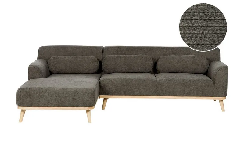 Bree Hjørnesofa 3-seter - Grønn/Lyst tre - Møbler - Sofaer - Sovesofaer