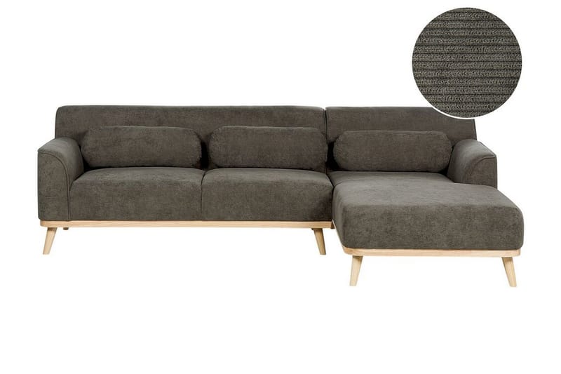 Bree Hjørnesofa 3-seter - Grønn/Lyst tre - Møbler - Sofaer - Sovesofaer