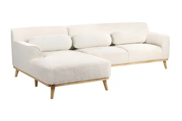 Bree Hjørnesofa 3-seter - Hvit/Lyst tre - Møbler - Sofaer - Sovesofaer