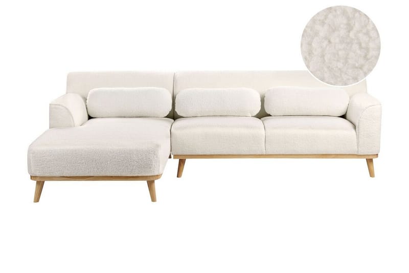 Bree Hjørnesofa 3-seter - Hvit/Lyst tre - Møbler - Sofaer - Sovesofaer