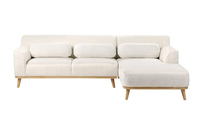 Bree Hjørnesofa 3-seter - Hvit/Lyst tre - Møbler - Sofaer - Sovesofaer