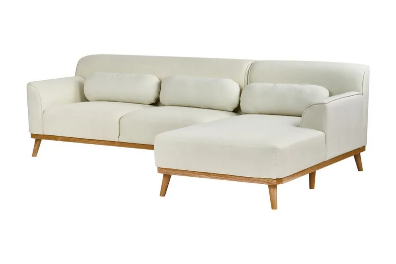 Bree Hjørnesofa 3-seter - Hvit/Lyst tre - Møbler - Sofaer - Sovesofaer