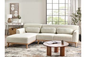 Bree Hjørnesofa 3-seter - Hvit/Lyst tre - Møbler - Sofaer - Sovesofaer