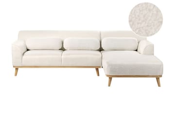 Bree Hjørnesofa 3-seter - Hvit/Lyst tre - Møbler - Sofaer - Hjørnesofa