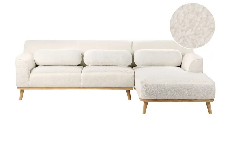 Bree Hjørnesofa 3-seter - Hvit/Lyst tre - Møbler - Sofaer - Sovesofaer