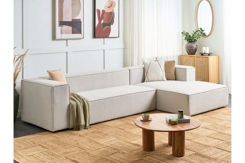 Britt Hjørnesofa 3-seter - Beige - Møbler - Sofaer - Hjørnesofa - Hjørnesofa med divan