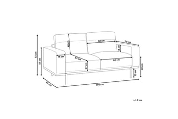 Bruna Sofa 2-seter - Svart - Møbler - Sofaer - Skinnsofaer